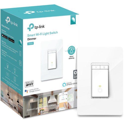 Pack of 2 TP-Link HS220 Smart Wi-Fi Light Switch with Dimmer
