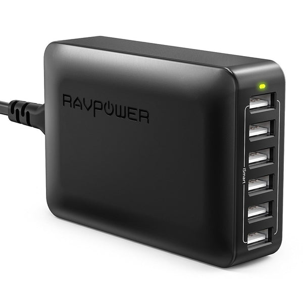 Estación de carga USB RAVPower de 6 puertos con tecnología iSmart