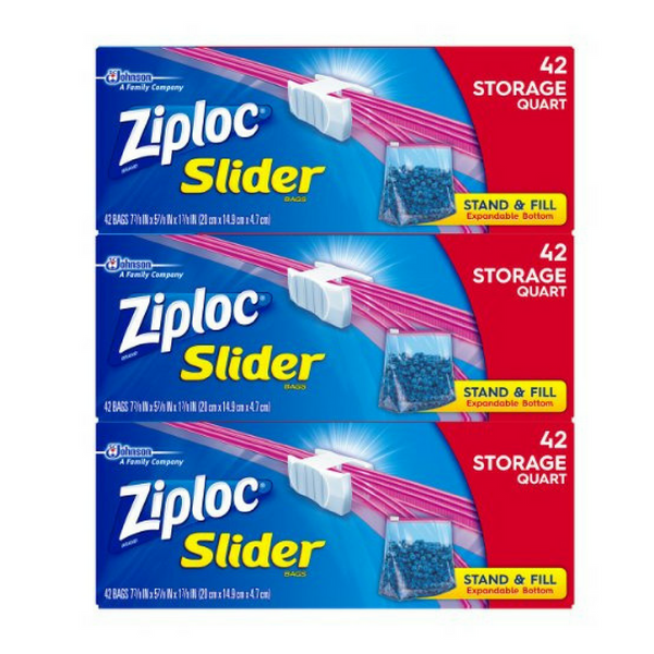 126 Ziploc Slider Storage Bags