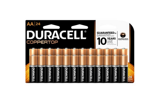 Pack of 24 Duracell batteries