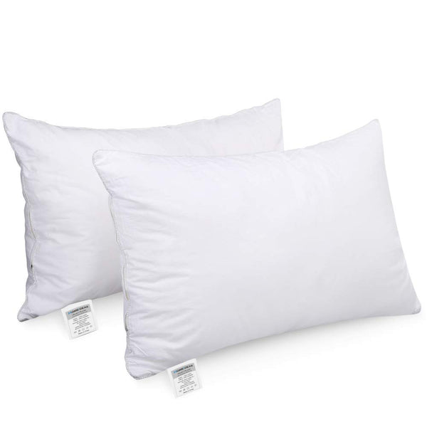 Pack of 2 King 100% Cotton Goose Down Alternative Pillows