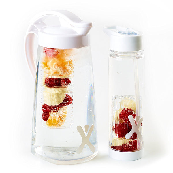 70oz Fruit Infusion Pitcher + 26oz Fruit Infused Water Bottle + Recipe Book