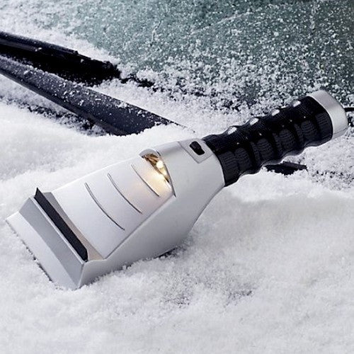 Heated Auto Ice Scraper with Flashlight