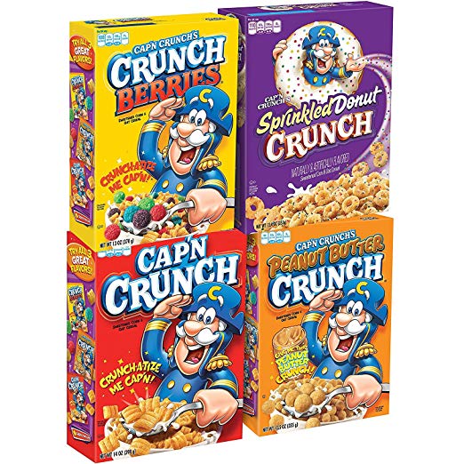 4-Pack 14oz. Cap'N Crunch Breakfast Cereal (variety pack)