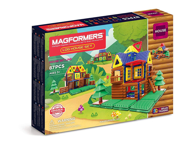 Magformers Log Cabin 87 Piece Building Set