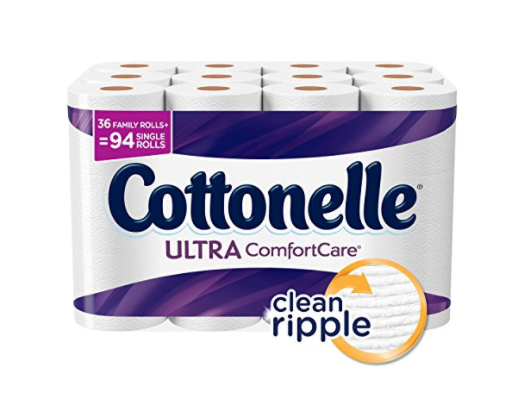 108 family rolls of Cottonelle Ultra ComfortCare toilet paper