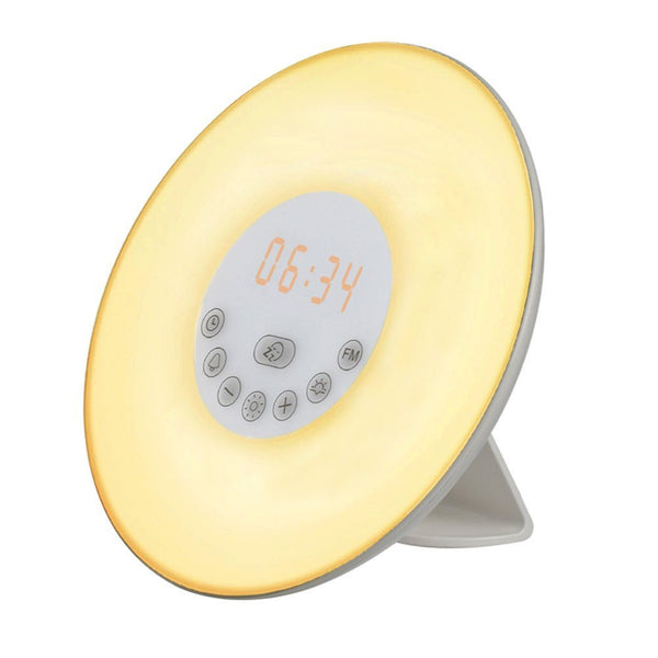 Sunrises simulation dusk fading night light alarm clock