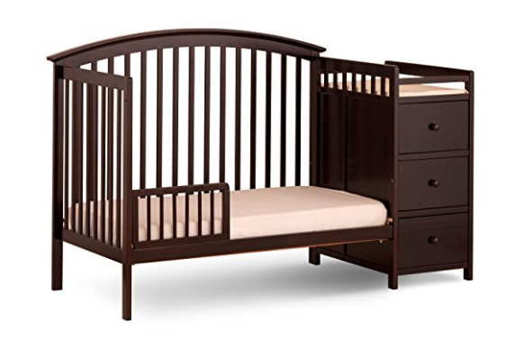 Stork Craft 4 in 1 Fixed Side Convertible Crib Changer