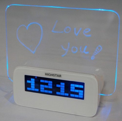 4 Port USB Digital Alarm Clock With Memo Board