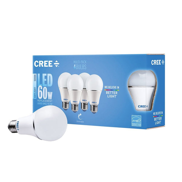 Pack de 4 bombillas Cree de 60W regulables