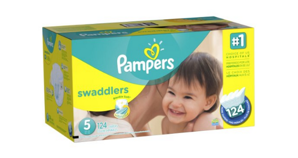 Pampers diapers size 5, 124 count