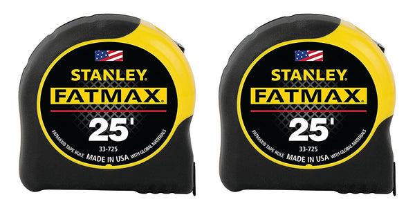 Paquete de 2 cintas métricas Stanley FatMax de 25 pies