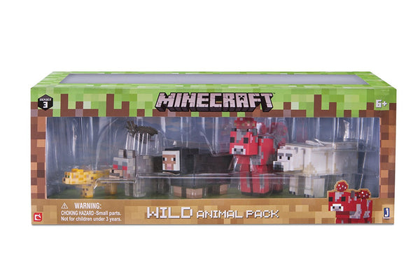 Figura de acción de animales salvajes de Minecraft (paquete de 6)