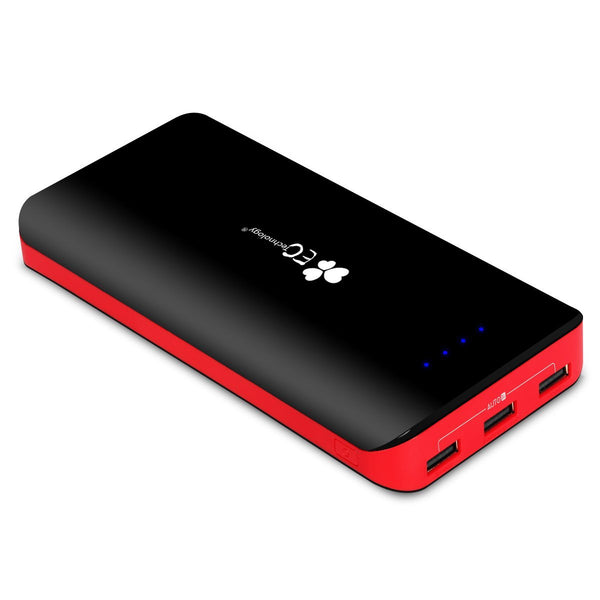 Banco de energía con 3 puertos USB de 22,400 mAh con tecnología EC