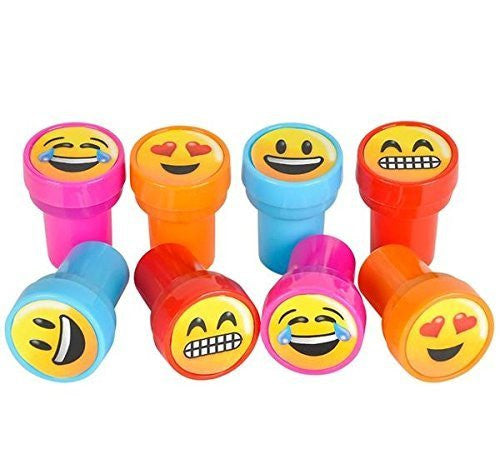 24 Emoji Smiley Stamps