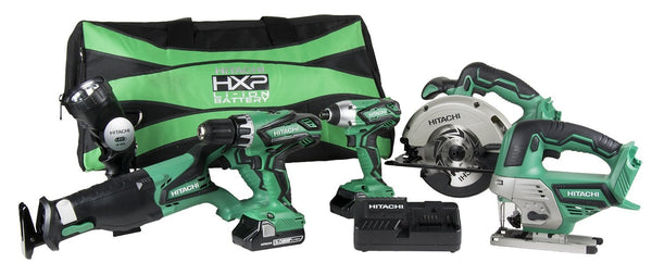 Kit combinado inalámbrico Hitachi de 18 V de 6 piezas