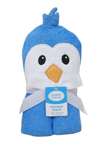 Luvable Friends Animal Face Hooded Towel