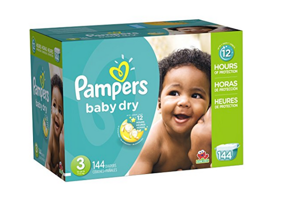 Pampers Baby Dry Diapers Size 3, 144 Count