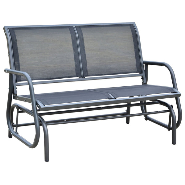 48" outdoor patio swing glider bench