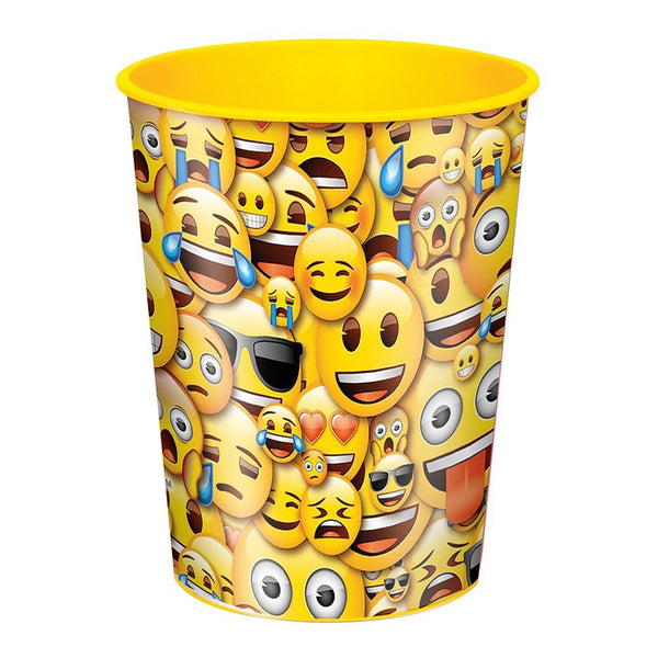 Pack de 12 Vasos de Plástico Smile Emoji