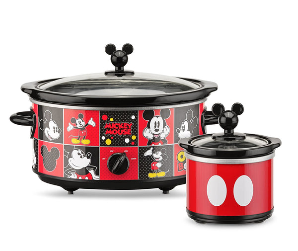 Disney Mickey Mouse Oval Slow Cooker with 20-Ounce Dipper, 5-Quart