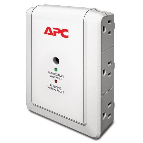 Protector contra sobretensiones de pared de 6 tomacorrientes de APC