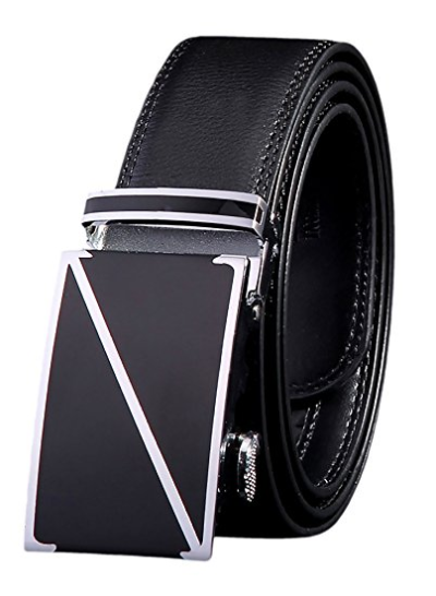 Men's leather buckle belts