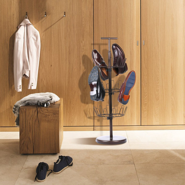 Estante organizador de zapatos giratorio de 18 pares