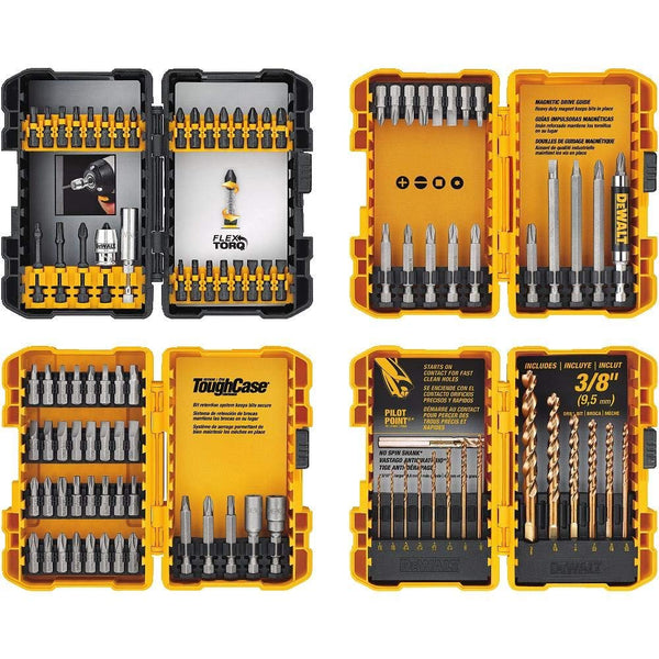 Juego de atornillado y taladrado DEWALT de 100 piezas