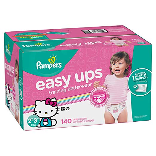 140-Ct Pampers Easy Ups Girls & Boys Training Pants