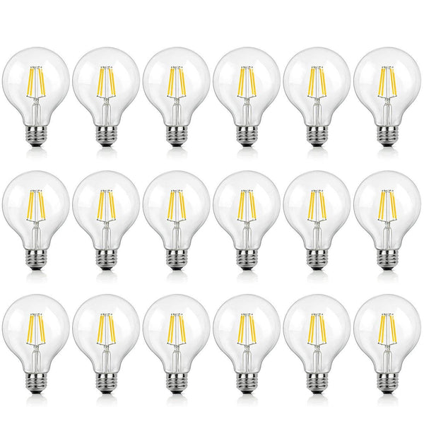 Bombillas LED de filamento vintage SHINE HAI G25, paquete de 18
