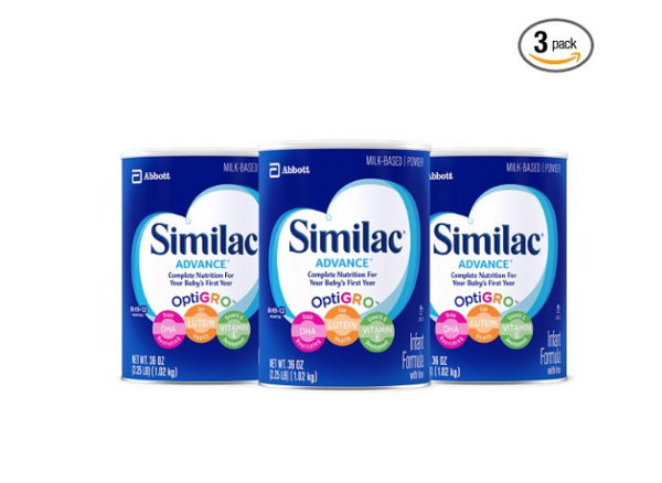 Pack of 3 Similac Advance Infant Formula with Iron