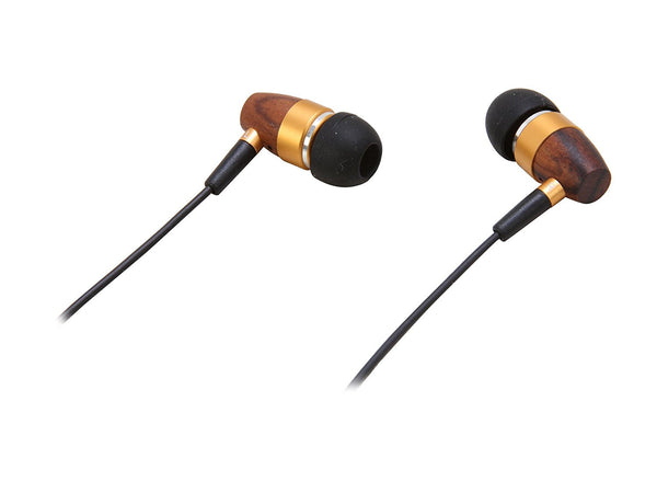 Gold-Plated Noise Isolating Rosewood Earbuds