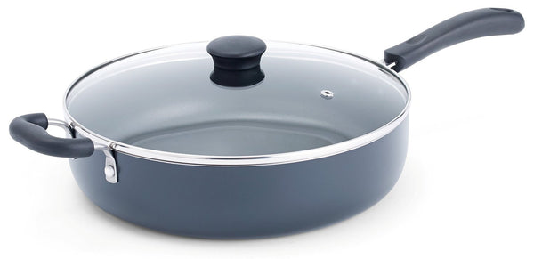T-fal Specialty Nonstick Jumbo Cooker Saute Pan/Glass Lid, 5Qt.