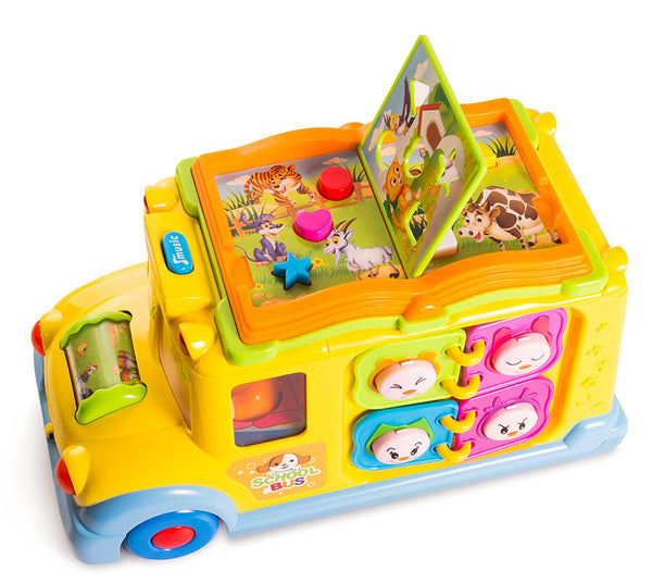Yellow School Bus with Lights and Music