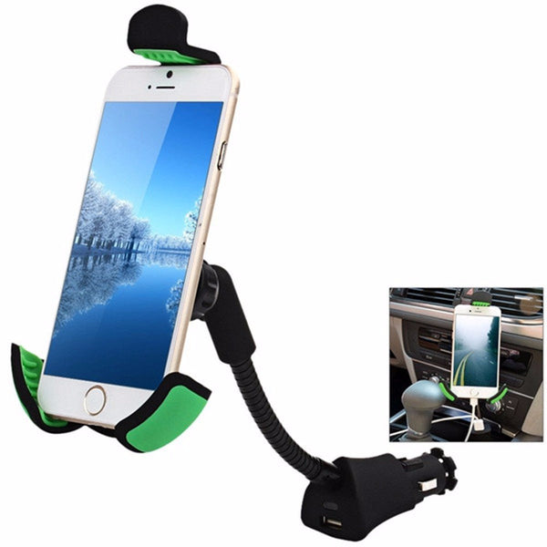 Car phone mount with USB charger