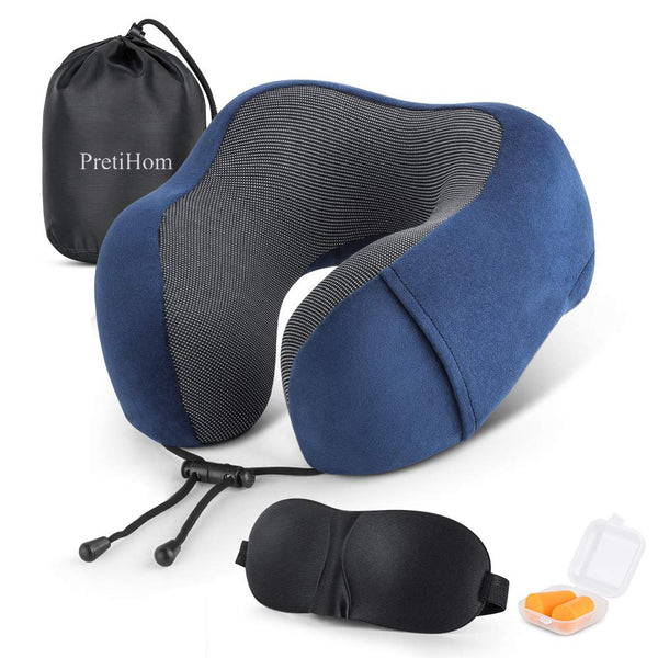 Almohada de viaje de espuma viscoelástica 100% pura