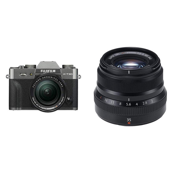 Pre-Order: Fujifilm X-T30 Camera (Silver) + XF18-55mm & XF35mmF2 R WR Lenses
