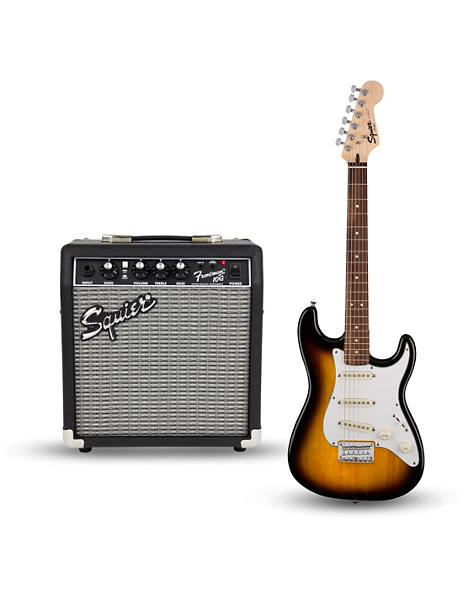 Electric Guitar with Fender Frontman 10G Combo Amplifier