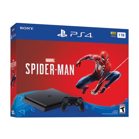 1TB Sony Playstation 4 Slim Spider-Man Console Bundle