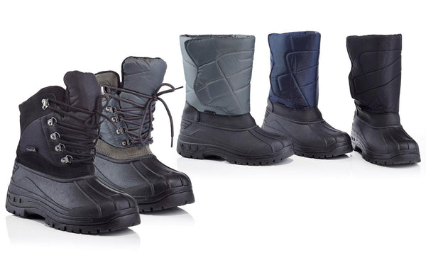 Snow Tec men's slip on or lace up snow boots