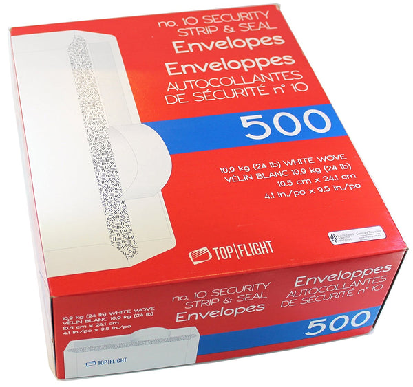 500 Top Flight Strip & Seal Envelopes