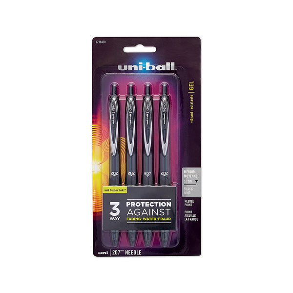Pack of 4 uni-ball Needle Retractable Gel Pen