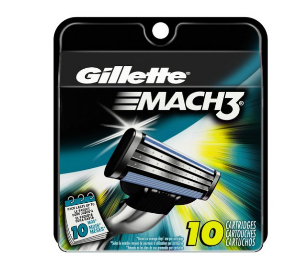Repuestos para cuchillas de afeitar Gillette Mach3 para hombre, 10 unidades