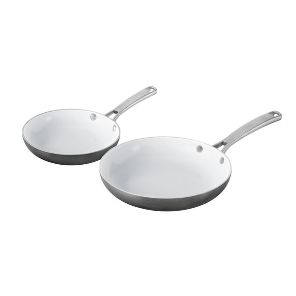 Juego de sartenes de chef para tortilla antiadherentes de cerámica clásicas Calphalon de 2 piezas