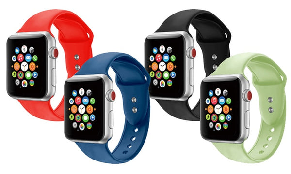 Silicone Sports Replacement Band for Apple Watch Series 1, 2, or 3