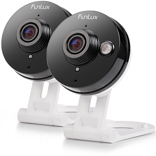 Pack of 2 Funlux 720p HD wireless cameras with night vision and motion detection