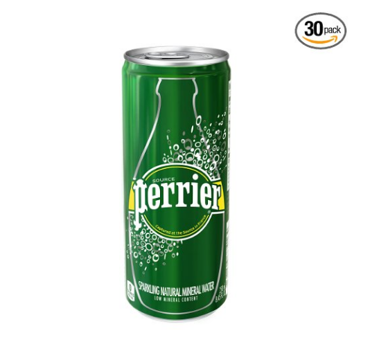 30 Perrier Sparkling Natural Mineral Water