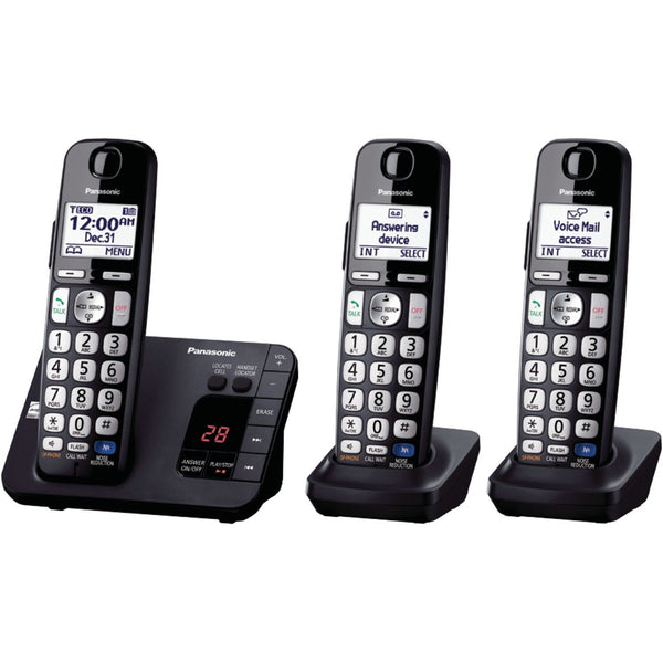 Teléfono digital inalámbrico Panasonic con 3 auriculares