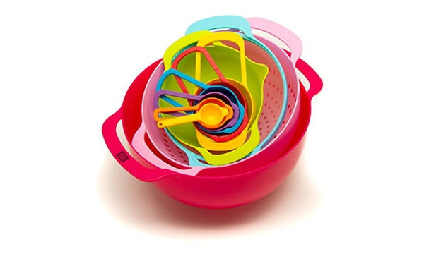 Juego de medir y mezclar de cocina colorido anidado Venoly (10 piezas)